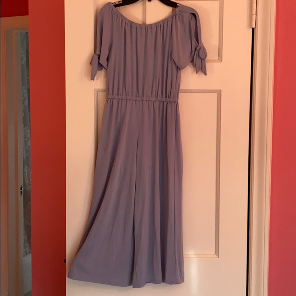 NWT girls light blue romper medium